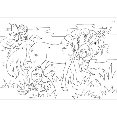 Tessloff Glitzer-Sticker Malbuch. Funkelnde Einhörner