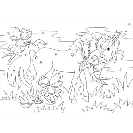 Tessloff Glitzer-Sticker Malbuch. Funkelnde Einhörner