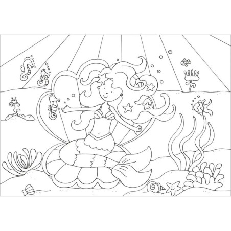 Tessloff Glitzer-Sticker Malbuch. Meerjungfrauen