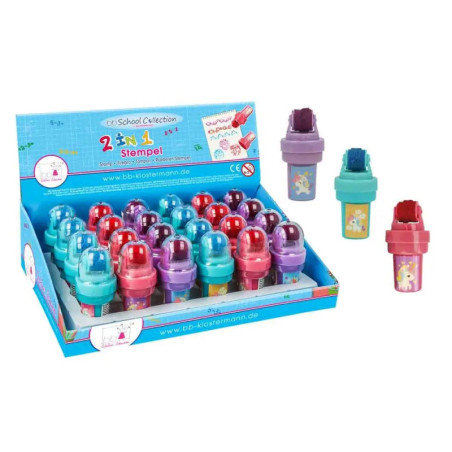 Stempel 2 in 1 mit Rollstempel Einhorn, sortiert (1 Stück)