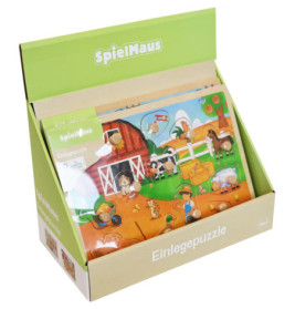SpielMaus Holz Einlegepuzzle 7-10teilig, 2-fach sortiert