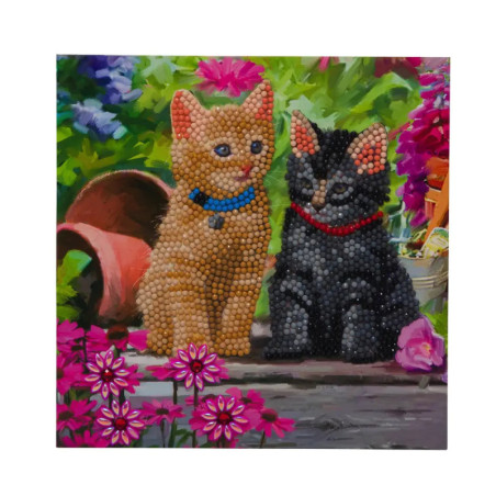 Crystal Art Katzenfreunde 18x18cm