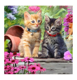 Crystal Art Katzenfreunde 18x18cm