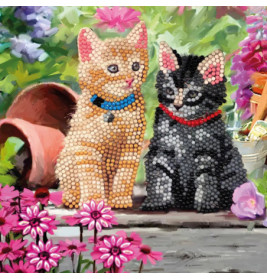 Crystal Art Katzenfreunde 18x18cm