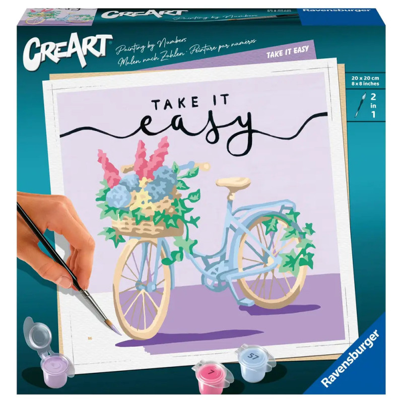 Ravenburger 20099 Malen nach Zahlen Take it easy quadratisch/Schmal/Einsteigerset