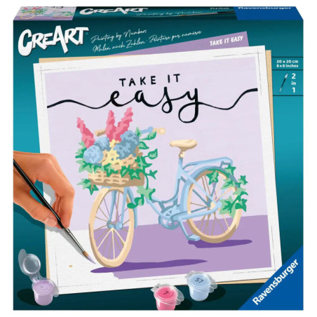 Ravenburger 20099 Malen nach Zahlen Take it easy quadratisch/Schmal/Einsteigerset