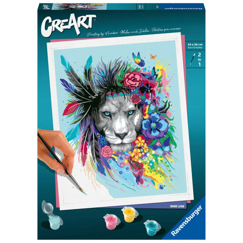 Ravenburger 20130 Malen nach Zahlen Boho Lion Serie C