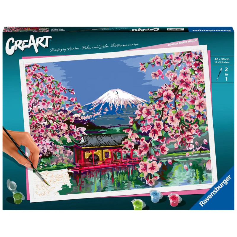 Ravenburger 20177 Malen nach Zahlen Japanese Cherry Blossom Serie Premium