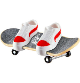 Mattel HGT84 Hot Wheels Skate Fingerboard + Shoe 4-Pack, sortiert