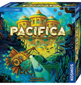 Cover von Pacifica mit einer Unterwasserstadt, Kuppelbauten und einer absteigenden Taucherglocke.