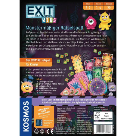 EXIT - Das Spiel - Kids: Monstermäßiger Rätselspaß