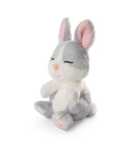 Kuscheltier Sleeping Pets Hase grau 12cm im grünen Körbchen