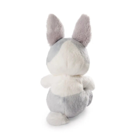 Kuscheltier Sleeping Pets Hase grau 12cm im grünen Körbchen