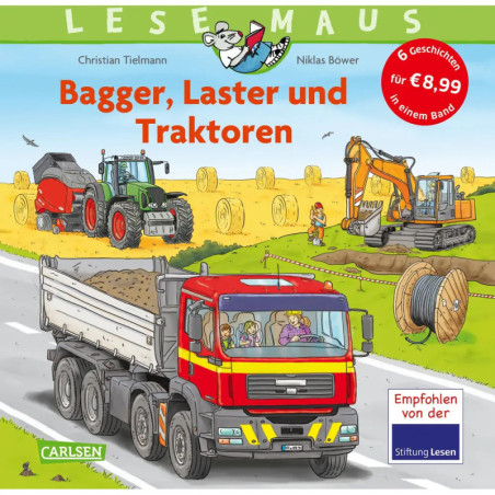 LESEMAUS Sonderbände: Bagger, Laster und Traktoren – Alles über Fahrzeuge