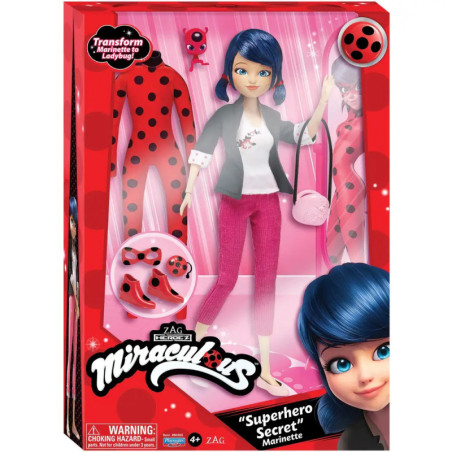 Bandai - Miraculous Puppe mit Bekleidung,ca. 26cm
