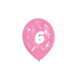 8 Latexballons 6 2-seitig bedruckt 25,4 cm/10''