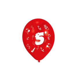 8 Latexballons 5 2-seitig bedruckt 25,4 cm/10''