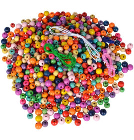 Eichhorn Holzperlen-Set im Eimer