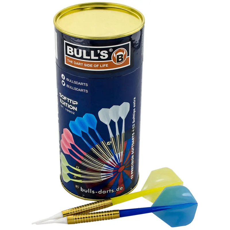 BULL'S Dart Röhre 12 Softdarts farblich sortiert BULL'S Dart Röhre 12 Softdarts farblich sortiert