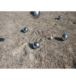 Boccia Set,2x3 Stahlkugeln+Zielkugel in Tragetasche