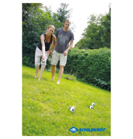 Boccia Set,2x3 Stahlkugeln+Zielkugel in Tragetasche