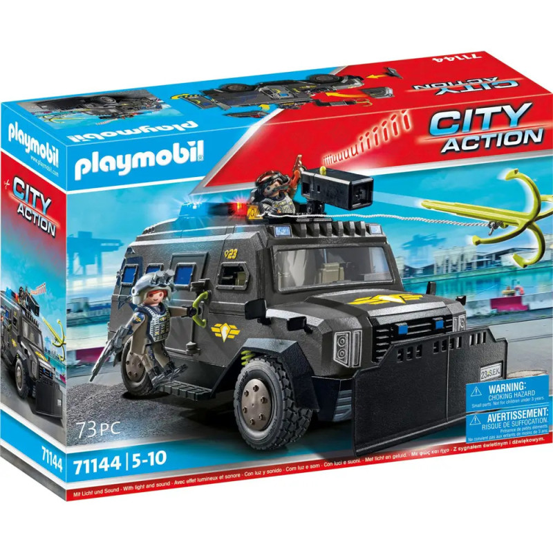 Playmobil City Action Polizei-Transporter, 73-teilig, für Kinder von 5 bis 10 Jahren. Playmobil City Action Polizei-Transporter, 73-teilig, für Kinder von 5 bis 10 Jahren.
