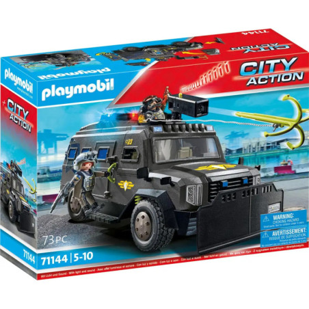 Playmobil City Action Polizei-Transporter, 73-teilig, für Kinder von 5 bis 10 Jahren. Playmobil City Action Polizei-Transporter, 73-teilig, für Kinder von 5 bis 10 Jahren.
