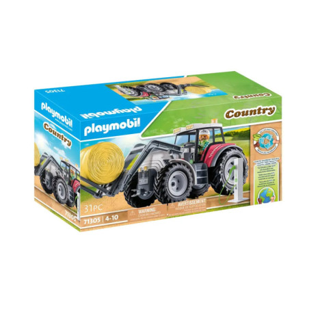 Playmobil Country Traktor-Set: Roter Traktor mit Heuballen, geeignet für Kinder von 4 bis 10 Jahren. Playmobil Country Traktor-Set: Roter Traktor mit Heuballen, geeignet für Kinder von 4 bis 10 Jahren.