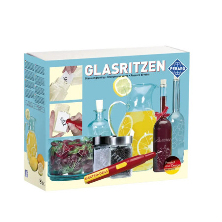 PEBARO Bastelset Glasritzen Glasritz-Geschenk-Set inkl. Gläser