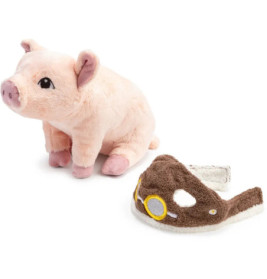 Vielleicht Plüschschwein von Kobi Yamada, Plüschschwein mit Fliegerbrille