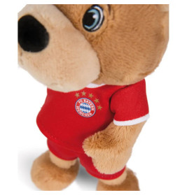 Kuscheltier FC BAYERN Bär Berni mit Trikot und Saugnapf NICI GREEN