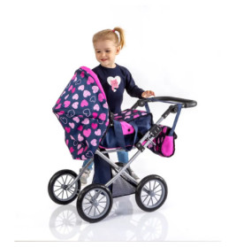 Amia Puppenwagen ''Herz'', mit Tasche