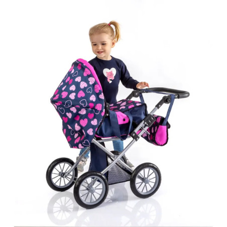 Amia Puppenwagen ''Herz'', mit Tasche
