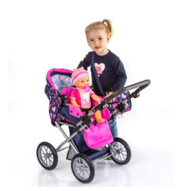 Amia Puppenwagen ''Herz'', mit Tasche