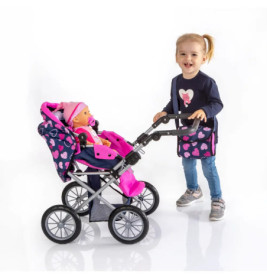 Amia Puppenwagen ''Herz'', mit Tasche