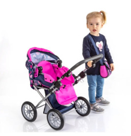 Amia Puppenwagen ''Herz'', mit Tasche