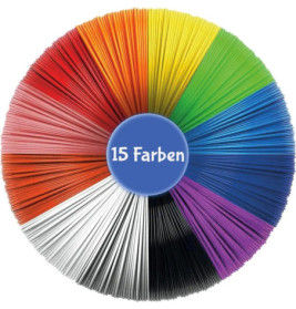 Filapen PCL Filamente 1,75mm - 100 meter Packung, 15 unterschiedliche Farben