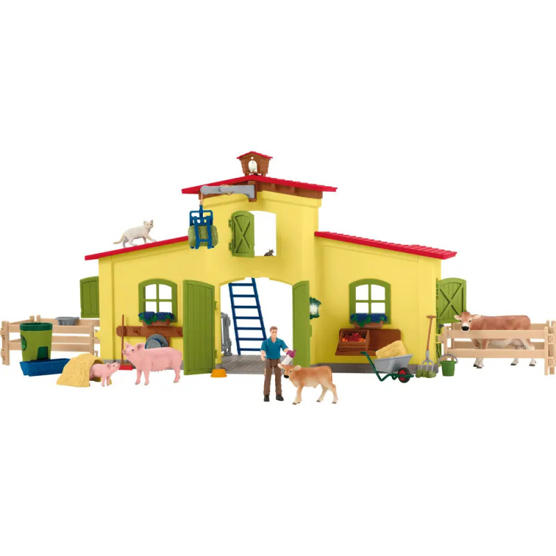 schleich® Farm World 42605 Großer Stall mit Tieren und Zubehör