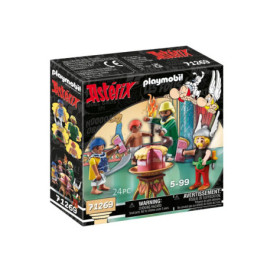 Playmobil Asterix-Spielset mit Figuren und Zubehör, Verpackung zeigt Comic-Charaktere.