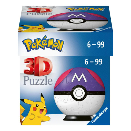 Pokémon 3D Puzzle von Ravensburger mit Master Ball und Pikachu, geeignet für Kinder ab 6 Jahren bis 99 Jahre. Pokémon 3D Puzzle von Ravensburger mit Master Ball und Pikachu, geeignet für Kinder ab 6 Jahren bis 99 Jahre.