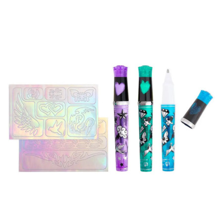 Tattoo Studio Gelstifte Glitzer 3er-Set, 2-fach sortiert Be creative! Mit diesen glitzernden Gelstiften können coole T