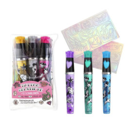 Tattoo Studio Gelstifte Glitzer 3er-Set, 2-fach sortiert Be creative! Mit diesen glitzernden Gelstiften können coole T