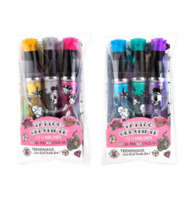 Tattoo Studio Gelstifte Glitzer 3er-Set, 2-fach sortiert Be creative! Mit diesen glitzernden Gelstiften können coole T