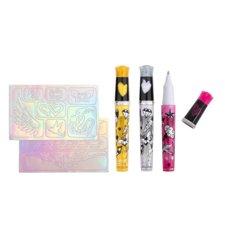 Tattoo Studio Gelstifte Glitzer 3er-Set, 2-fach sortiert Be creative! Mit diesen glitzernden Gelstiften können coole T