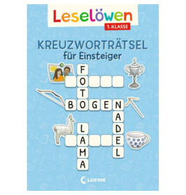 Leselöwen Kreuzworträtsel für Einsteiger - 1. Klasse (Himmelblau)