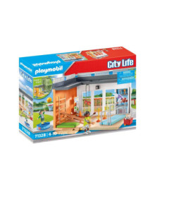 Playmobil City Life Turnhallen-Set mit Kinderfiguren und Sportgeräten, empfohlen für Kinder von 4 bis 10 Jahren.