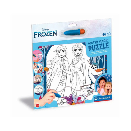Frozen Water Magic Puzzle mit Elsa, Anna und Olaf auf dem Cover, inklusive Wasserstift. Frozen Water Magic Puzzle mit Elsa, Anna und Olaf auf dem Cover, inklusive Wasserstift.