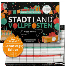 STADT LAND VOLLPFOSTEN - GEBURTSTAGS EDITION - Happy Birthday (DinA4-Format)