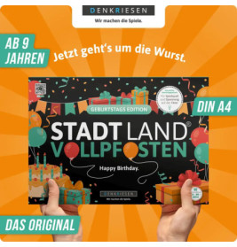 STADT LAND VOLLPFOSTEN - GEBURTSTAGS EDITION - Happy Birthday (DinA4-Format)