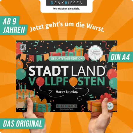 STADT LAND VOLLPFOSTEN - GEBURTSTAGS EDITION - Happy Birthday (DinA4-Format)